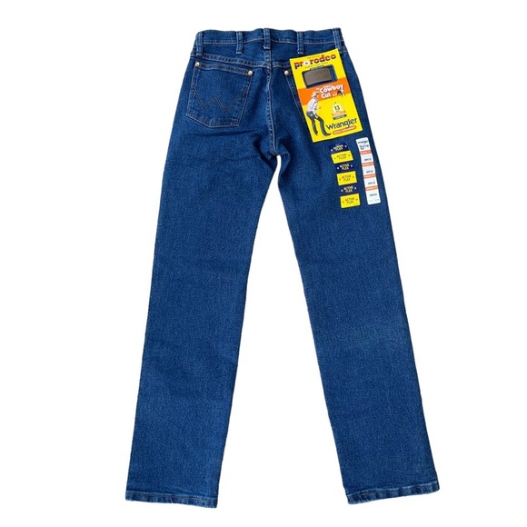 Wrangler Men’s Dark Wash Active Stretch Straight Leg Cowboy Cut Jeans - Picture 7 of 7